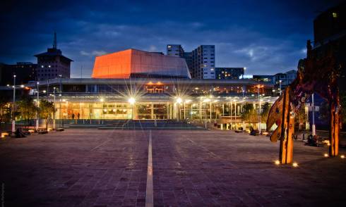 city centre at night
