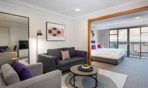 Interior of hotel room