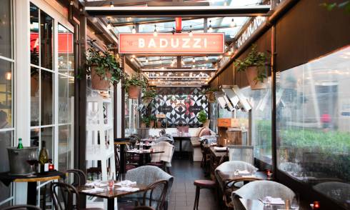 Baduzzi's outdoor seating area