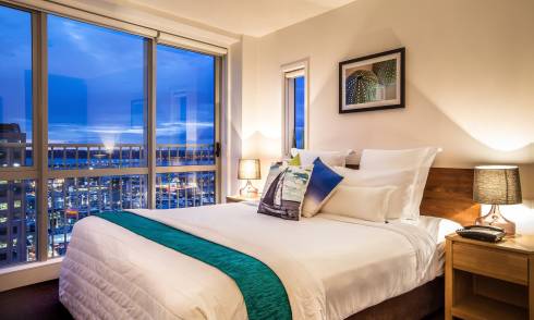 Bedroom of suite