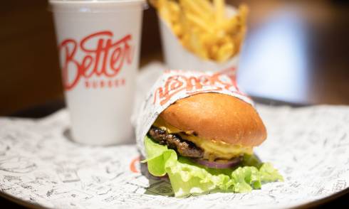 Beef Burger fries