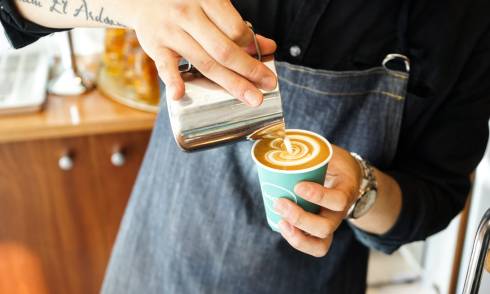 Coffee being poured