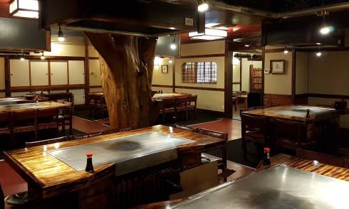 Restaurant with grills