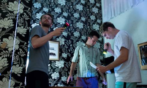 People in an escape room