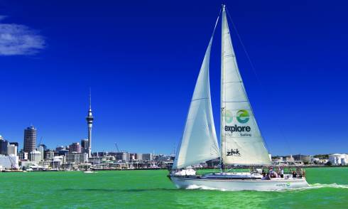 Sail boat in the sea