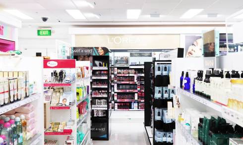 Beauty product display area