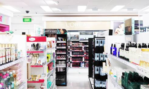 Beauty product display area