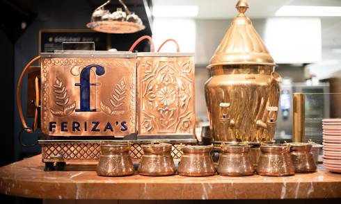 Copper serving glasses