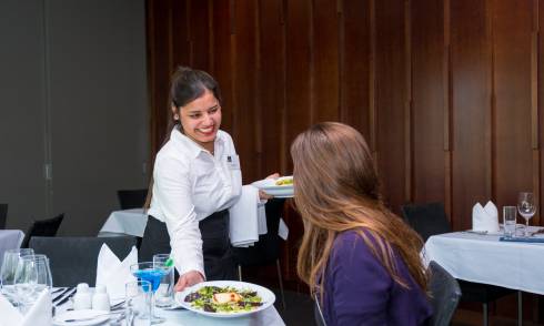 food being served