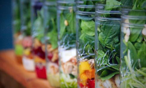 Salads in jars