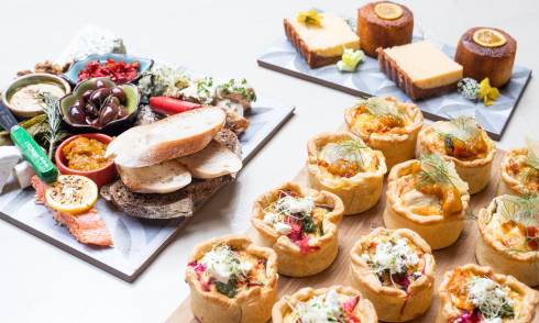 Savoury baking and platter of food