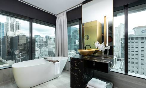 Interior of a hotel bathroom