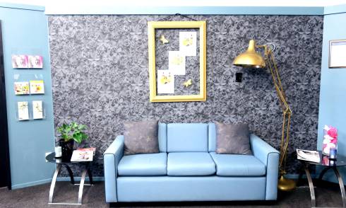 Spa reception sitting area