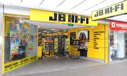Outside the JB Hi-Fi store