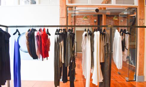 Womens clothing on hangers