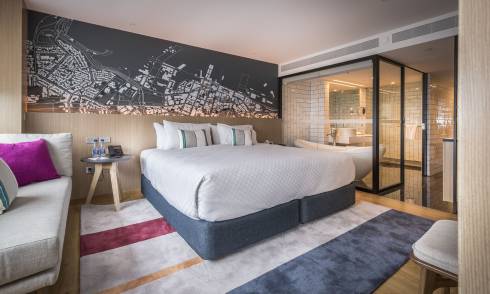 Interior of hotel room