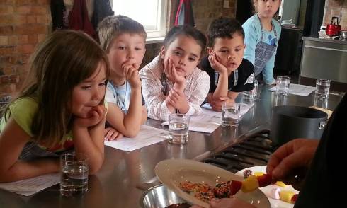 People taking a cooking class
