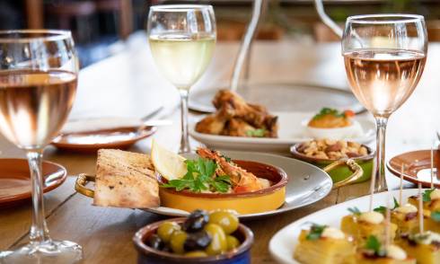 Plates of food
