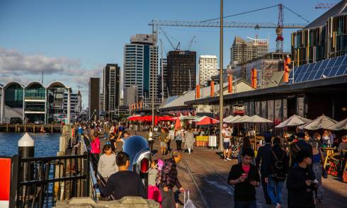 People by the wharf