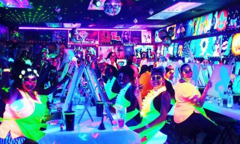 Neon paint party