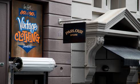 Parlour store sign