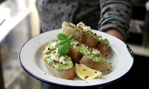 Avocado and feta on toast