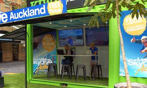 Skydiving storefront