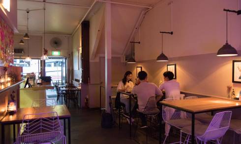 Interior of eatery