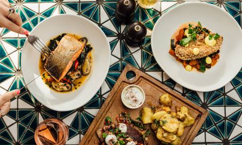 Plates of food