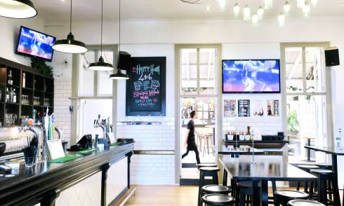 Interior of a bar