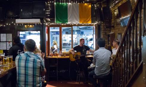 Interior of a bar