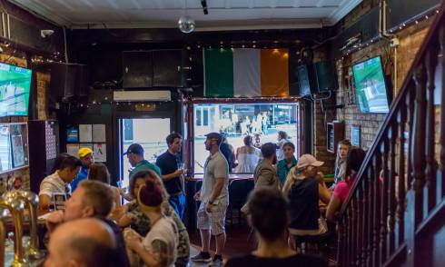 Interior of a bar