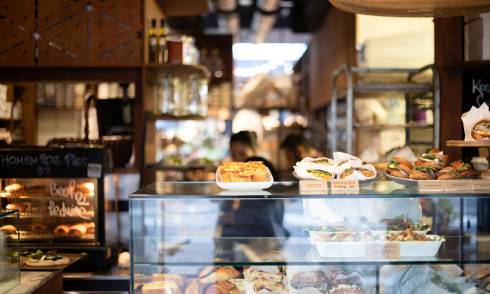 Interior of bakery