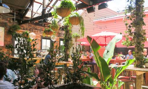 Interior of a bar
