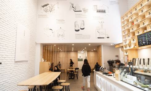 Interior of eatery