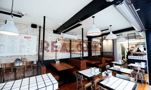 Interior of eatery