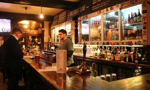 Interior of a bar