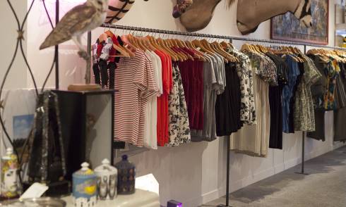 Garments on rack