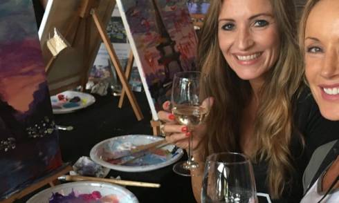 Wine and Paint Parties - Art In Bloom Academy