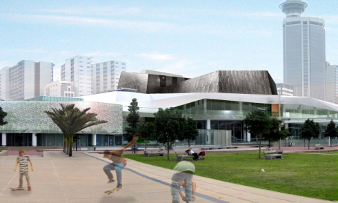 Aotea Centre external refurbishment. Artist's impression from RFA