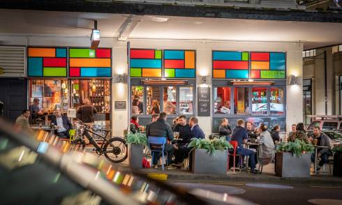 Corner bar outside