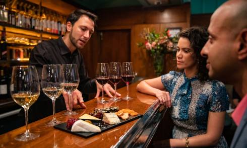Cheese and wine flight