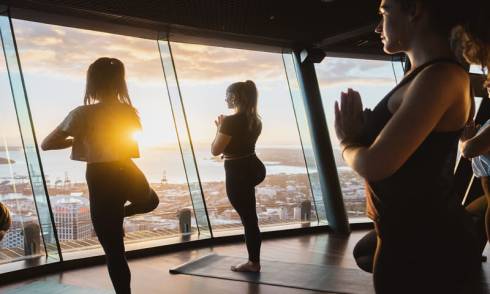 Yoga in the sky