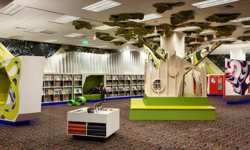 Kids section at the library 