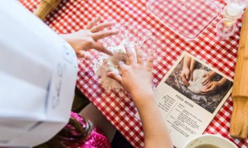Kids pizza making class at Gusto at the Grand 