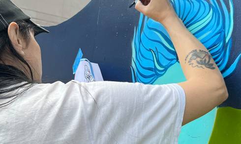 Rugby World Cup mural 