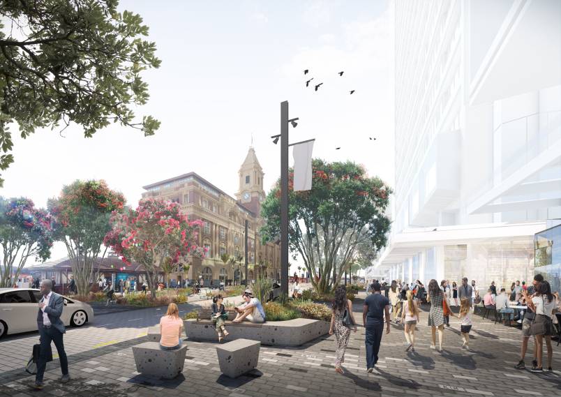 Artist's impression of the transformed Quay Street. Image: progressakl.co.nz