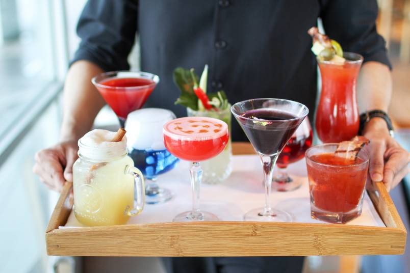 Tray of drinks