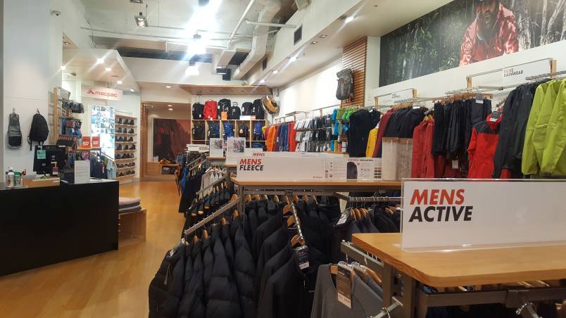 Macpac mens wear display