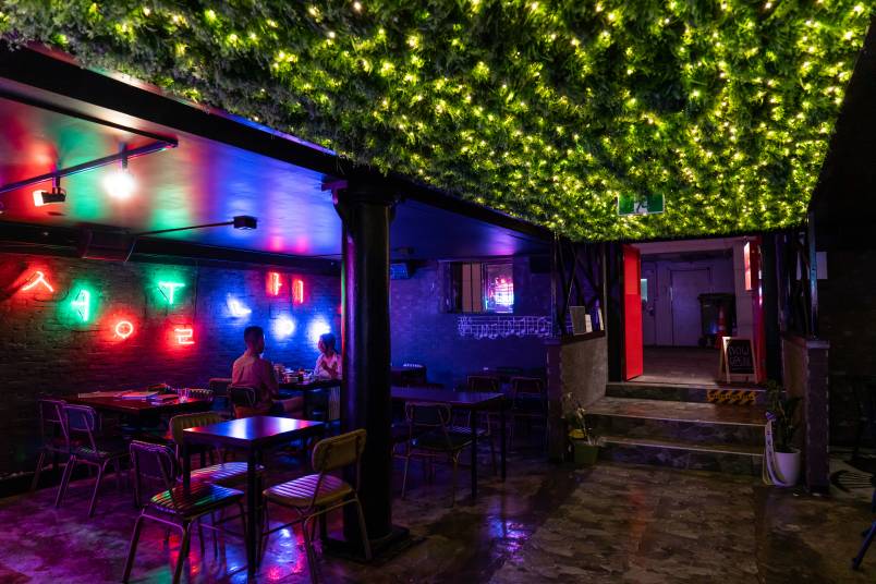 Interior of a bar